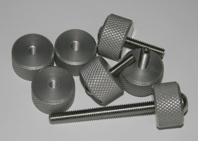 Inch Size Morton Aluminum Domed Knurled Knob Assemblies 5/16-18 Thread Size 1.75 Thread Length 